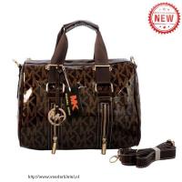 michael kors grayson logo groot koffie boekentassen Outlet Winkel 251zm861